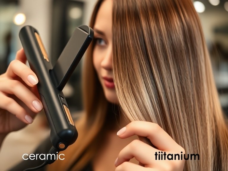 Ceramic or Titanium Flat Iron