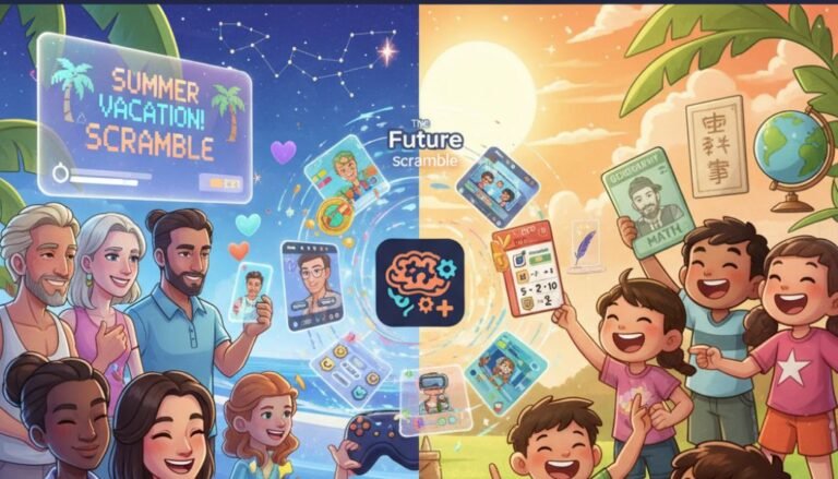 Summer Vacation Scramble Cards